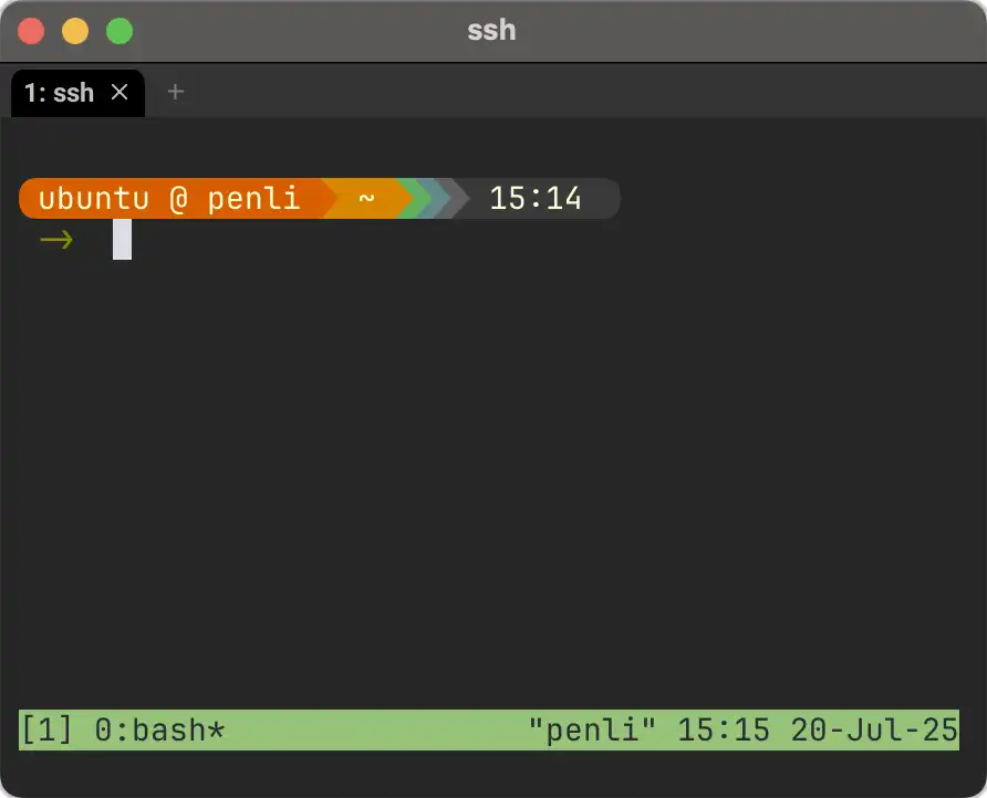 tmux 預設